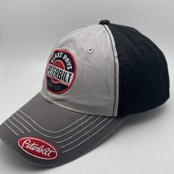 Peterbilt Motors Trucks "Since 1939 Class Pays" Charcoal Patch Trucker Cap/Hat - Picture 2 of 5